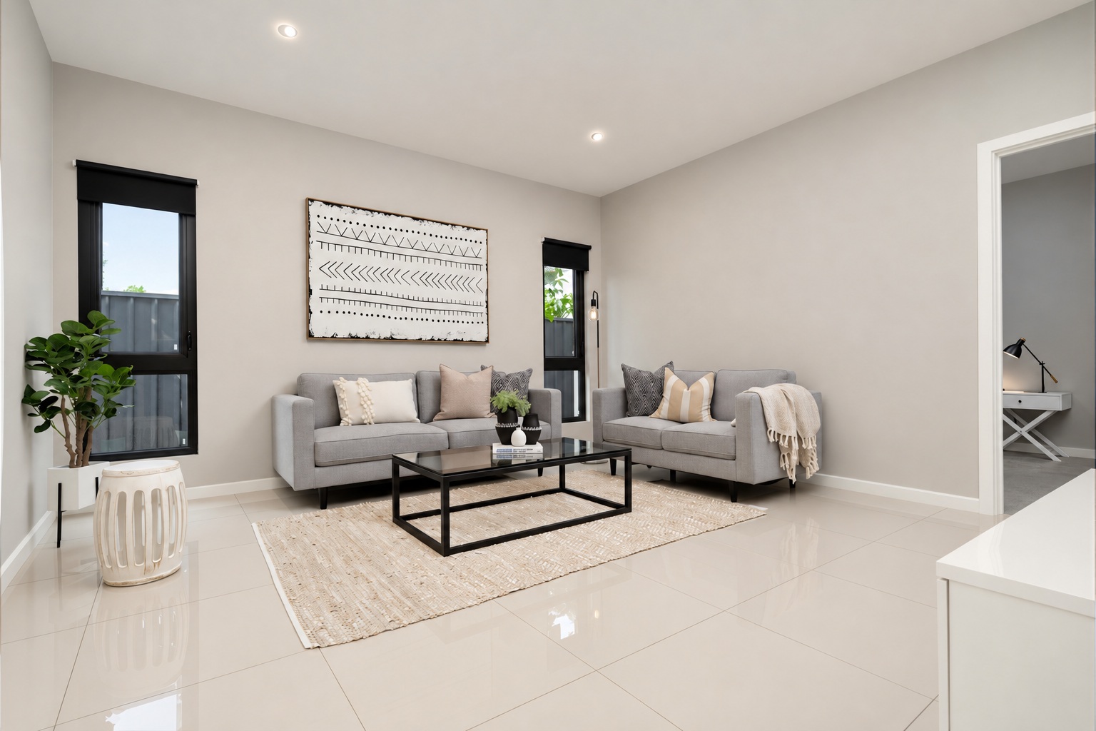 Calm modern bedroom